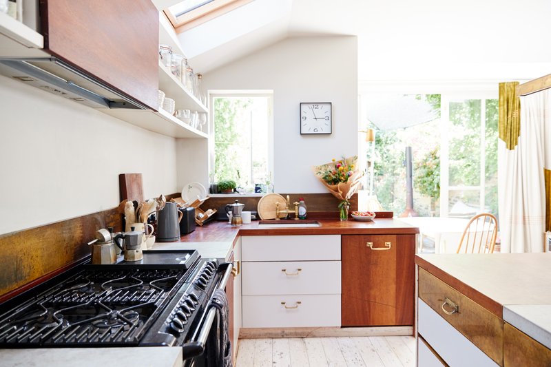 cocina con madera